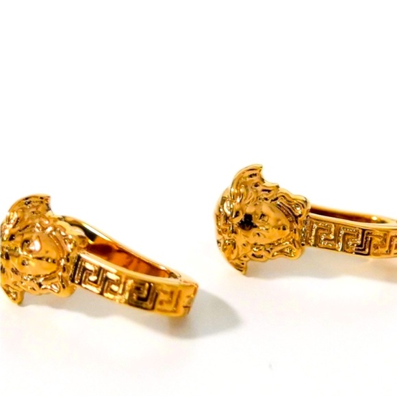 Authentic Versace Gold Medusa Hoop earrings. - Picture 1 of 7